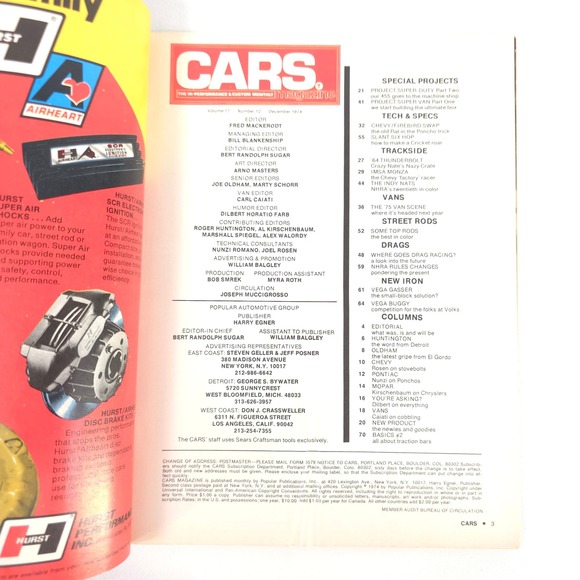 1970s CARS Magazine Lot 3 issues Hot Rod Racing Garage Art Vintage‎ NASCAR Promo - Picture 3 of 7
